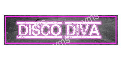 HHU0809 DISCO DIVA METAL SIGN  4.5"X18"