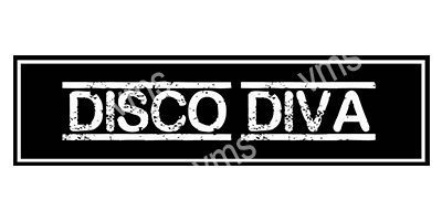 HHU0809B DISCO DIVA METAL SIGN 18"X4.5"