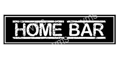 HHU0814B HOME BAR B/W BAR METAL SIGN 18"X4.5"