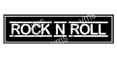 HHU0824B ROCK N ROLL METAL SIGN 18"X4.5"