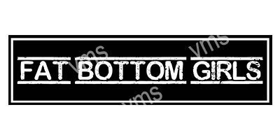 HHU0829B FAT BOTTOM GIRLS METAL SIGN 18"X4.5"