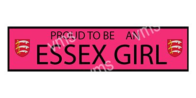 HHU601 ESSEX GIRL METAL SIGN 4.5"X18"