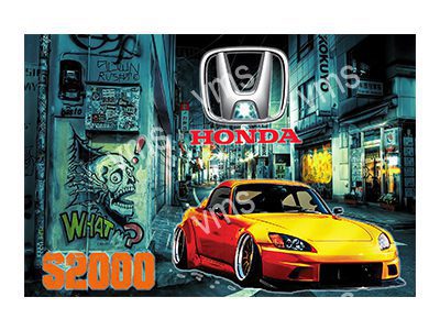 HON0123 HONDA S2000 URBAN METAL SIGN  18"X12"