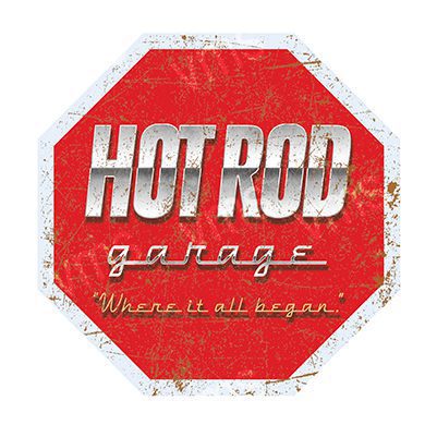 HROD002 HOT ROD GARAGE SHAPE 36"X36"
