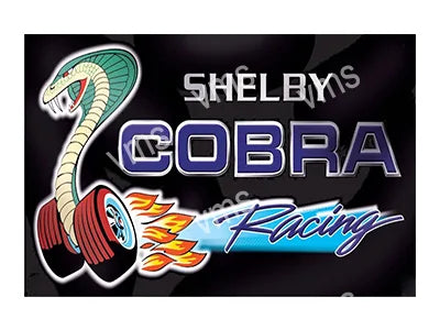 HROD0343B SHELBY COBRA RACING METAL SIGN 18"X12"