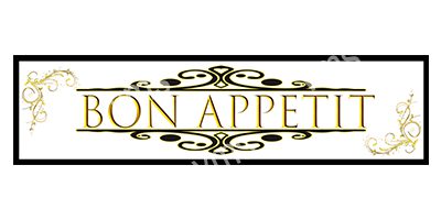 KITCH005A BON APPETIT METAL SIGN 4.5"X18"