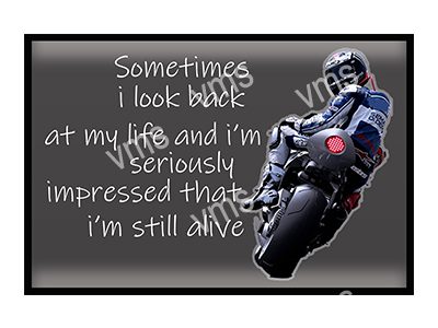 MBH061 SOMETIMES IM SUPRISED FUNNY MOTORCYCLE METAL SIGN 18"X12"