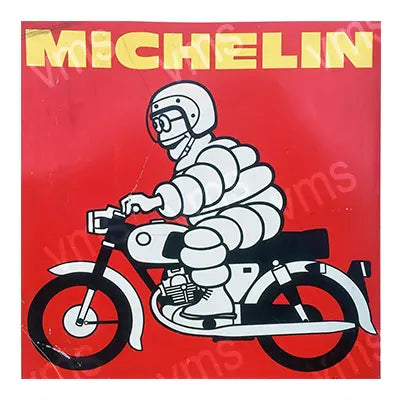 MICH001A MICHELIN MOTOR BIKE RUSTIC METAL SIGN 12"X12"