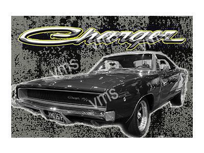 MSA0203 DODGE CHARGER GRUNGE EFFECT MUSCLE CAR  METAL SIGN 18"X12"