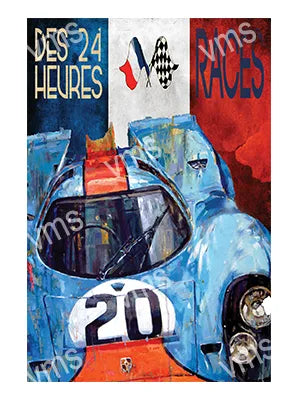 MSR010 - 24 Heures Races - LE MAN METAL SIGN 12"x18"