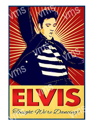 MUSIC0137 ELVIS PRESLEY  DANCING METAL SIGN  12"X18"