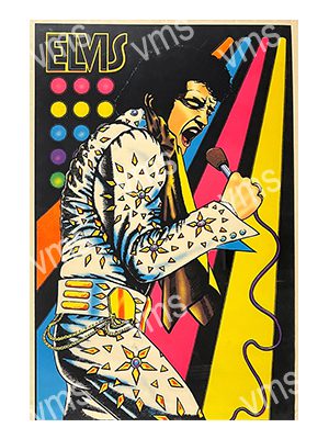 MUSIC0139 ELVIS PRESLEY RHINESTONES METAL SIGN  12"X18"