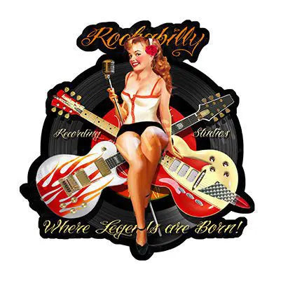 MUSIC01000 ROCKABILLY PLASMA SHAPE  22"X24"