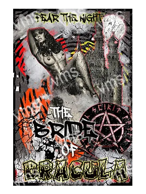 PIN0111C BRIDE OF DRACULA GOTHIC METAL SIGN  12"X18"