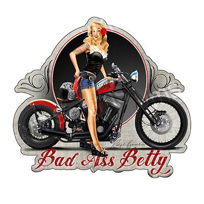 PIN0997 BAD ASS BETTY PLASMA SHAPE 16"X13.5"