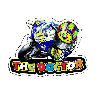 ROSSI002 ROSSI  THE DOCTOR LARGE PLASMA SHAPE METAL SIGN  18"X13"