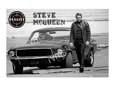 SMC001 STEVE McQUEEN BULLITT STEVE MCQUEEN METAL SIGN  18"X12"