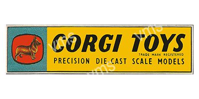 TOYCAR002 CORGI TOYS VINTAGE METAL SIGN  4.5"X18"
