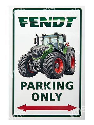 TR0101 FENDT TRACTOR  PARKING METAL SIGN 8"X12"