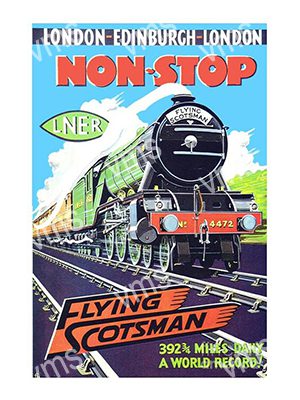 TRAIN001 FLYING SCOTSMAN TRAIN METAL SIGN  8"X12"